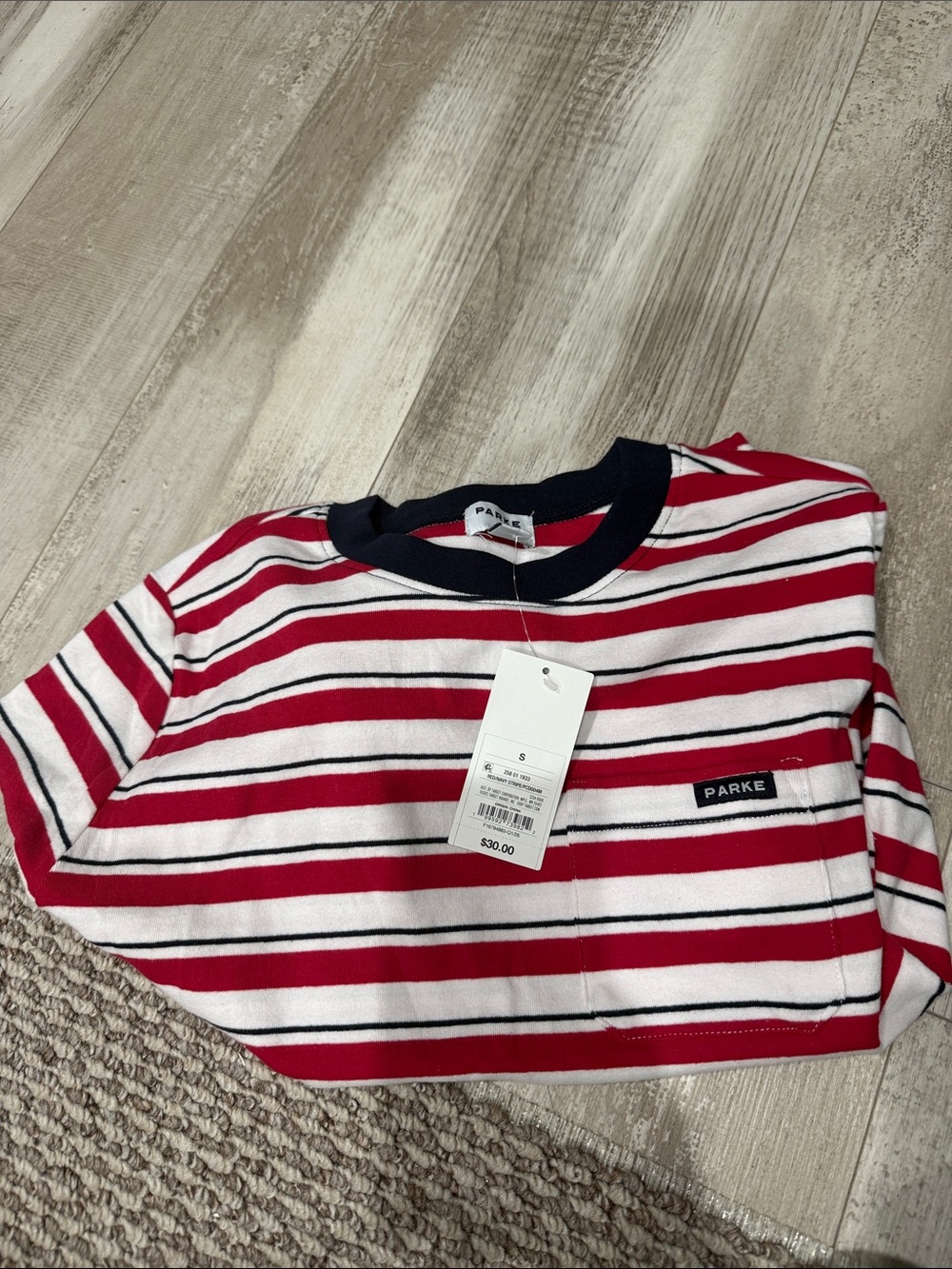 PARKE by Target striped pocket top